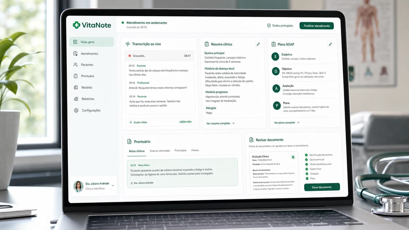 Doctor using a tablet for medical documentation
